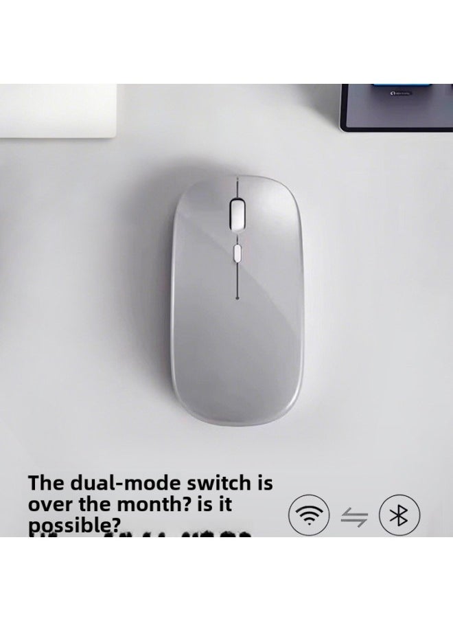 Desktop Computer Notebook Universal E-Sports Light Tone Rechargeable Dual-Mode Wireless Mouse Bluetooth-Specification:Sky Blue/bluetooth Dual Template  2.4g Wireless + Bluetooth 5.0 - Image 5