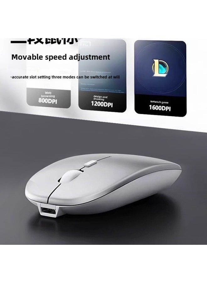 Desktop Computer Notebook Universal E-Sports Light Tone Rechargeable Dual-Mode Wireless Mouse Bluetooth-Specification:Sky Blue/bluetooth Dual Template  2.4g Wireless + Bluetooth 5.0 - Image 4