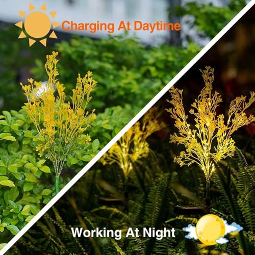 GIGAWATTS GW-915 Canola Solar Garden Light | BIS-Approved, Waterproof LED with 2V All-Weather Panel. Perfect for Pathways, patios, lawns, Home décor & Diwali Decoration (Pack of 1, Warm White Light) - Image 4