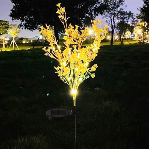 GIGAWATTS GW-915 Canola Solar Garden Light | BIS-Approved, Waterproof LED with 2V All-Weather Panel. Perfect for Pathways, patios, lawns, Home décor & Diwali Decoration (Pack of 1, Warm White Light) - Image 1