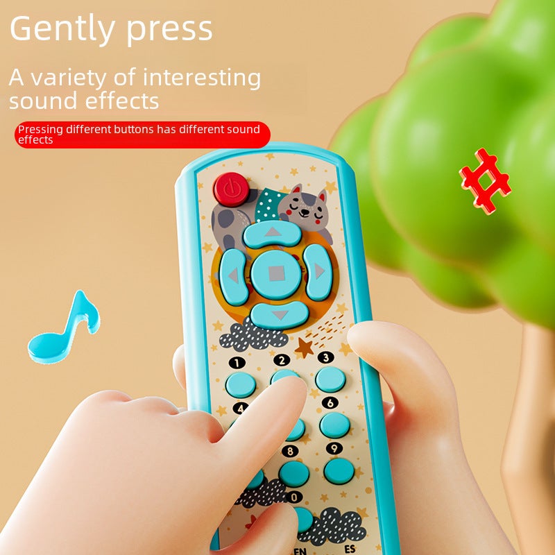 Infant and Toddler Educational Lighting Three-Speech Tv Artificial Remote Control Early Education Foreign Language Multi-Functional Play House Toy(Color box remote control-red-Chinese color box) - Image 4