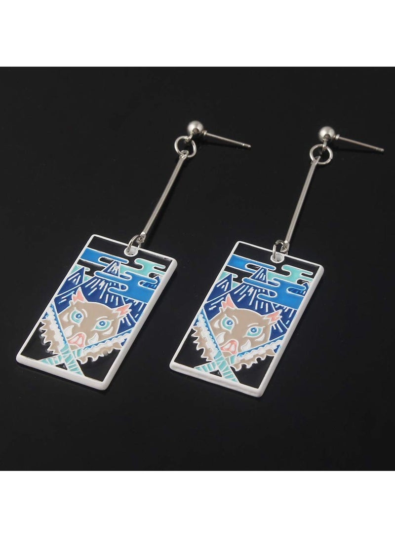 KASTWAVE Anime Kamado Tanjiro Hanafuda Earrings - Kimetsu No Yaiba Hanafuda Earrings - Cosplay Accessories For Womens Girls - Image 2