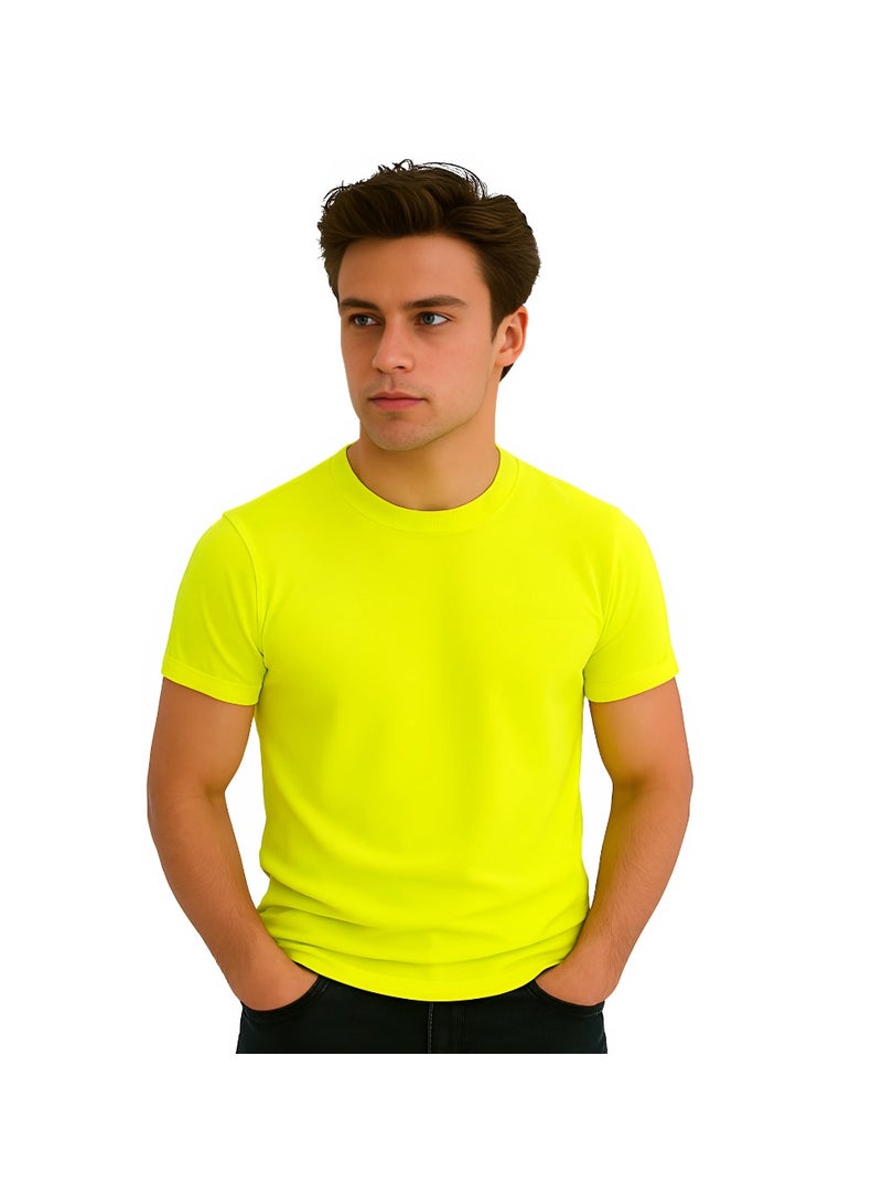 برينت شوب فور مي تي شيرت رجالي برقبة مستديرة للكبار 170 جرامًا في المتر المربع من القطن الخالص الألوان الأساسية - Image 2