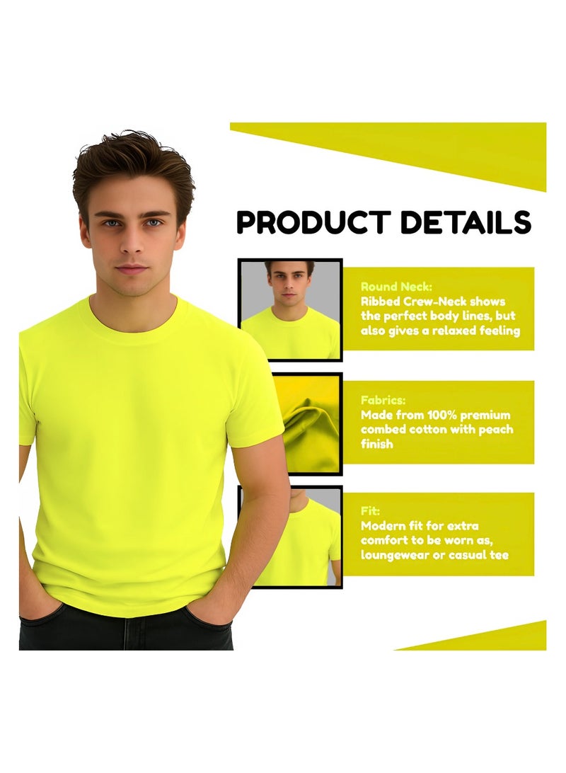 برينت شوب فور مي تي شيرت رجالي برقبة مستديرة للكبار 170 جرامًا في المتر المربع من القطن الخالص الألوان الأساسية - Image 3