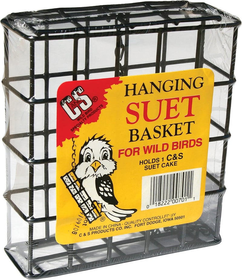 CS Wild Bird Suet Basket, 1.5" D x 4.5" W x 5" H - Image 1