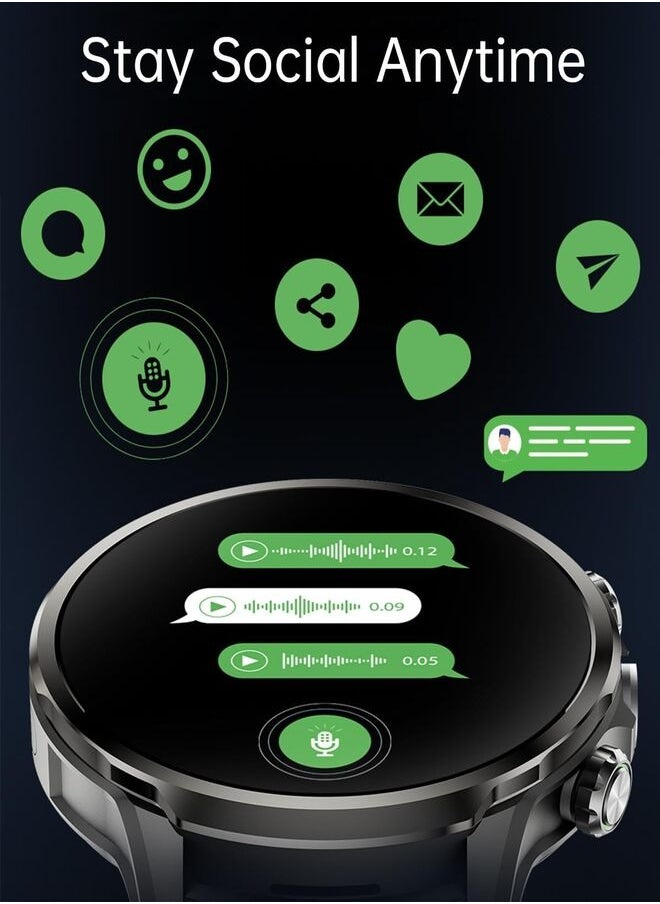 BLACK SHARK - Watch X BS-W2403 Smartwatch 1.9 inch AMOLED Display,Game Notifications, 2-Megapixel Camera For Taking Pictures, 2 Available Strap & Videos, Leather and Silicon Strap, 3-Days Battery Life - Black - Image 1