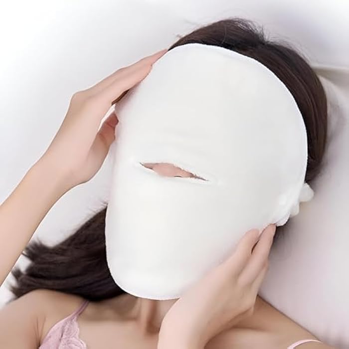 Facial Steamer Towel Mask Reusable Facial Mask Perfect for Hot and Cold Compress Therapy, Face Moisturizer, Anti-Aging Treatment, - Image 2