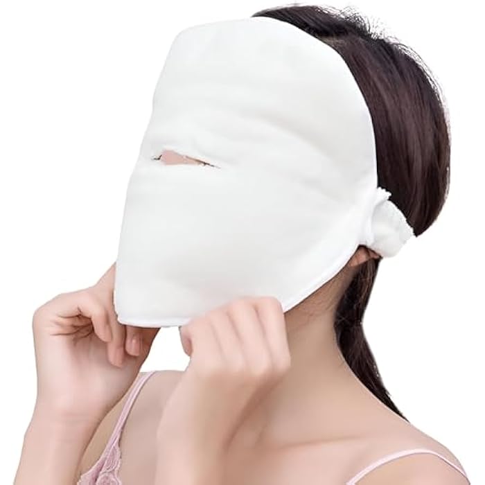 Facial Steamer Towel Mask Reusable Facial Mask Perfect for Hot and Cold Compress Therapy, Face Moisturizer, Anti-Aging Treatment, - Image 4