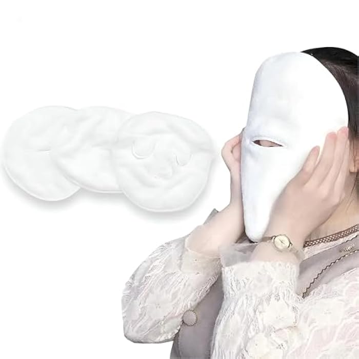 Facial Steamer Towel Mask Reusable Facial Mask Perfect for Hot and Cold Compress Therapy, Face Moisturizer, Anti-Aging Treatment, - Image 1