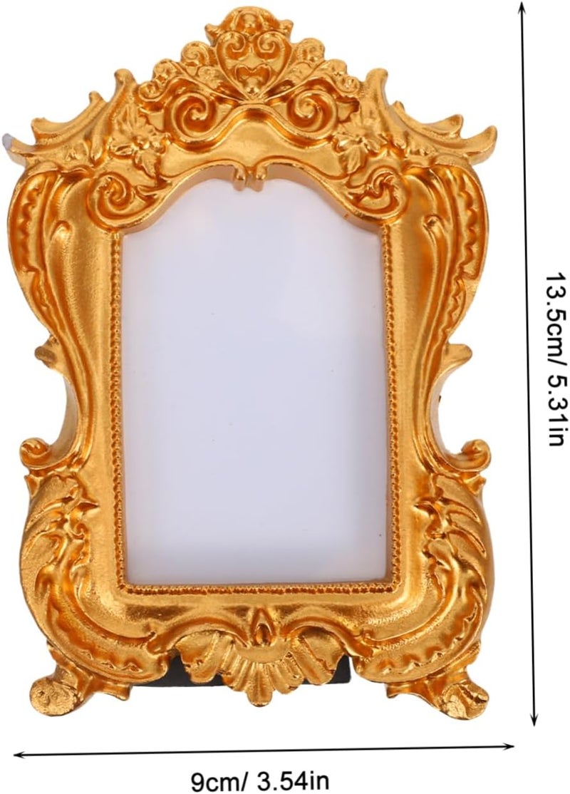 VOSAREA Vintage Ornate Picture Frame Decorative Photo Holder for Tabletop Home Office Decor Baroque Style Creative Display Frame for Bedroom and Shop - Image 2