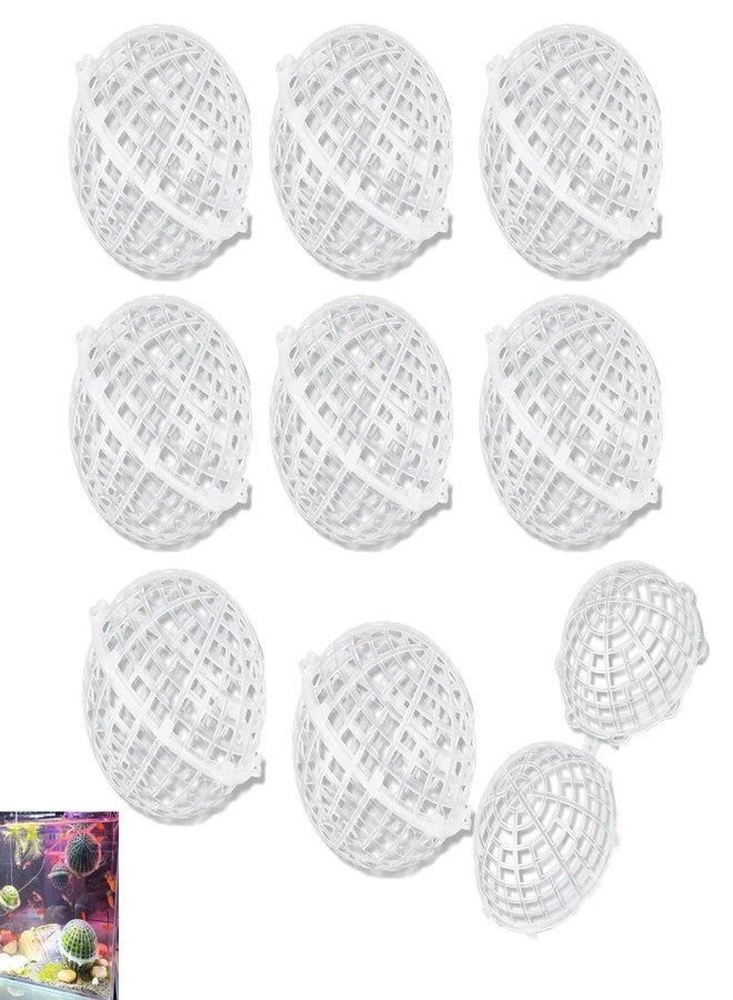 UtySty 10 Pack Aquarium Filter Media Holder Container Cage Floating Ball Box for Ceramic Bio Balls Biological Material Remover Fish Tank Sphere Bio Media Rings Activated Carbon Pellets Blocks - Image 1