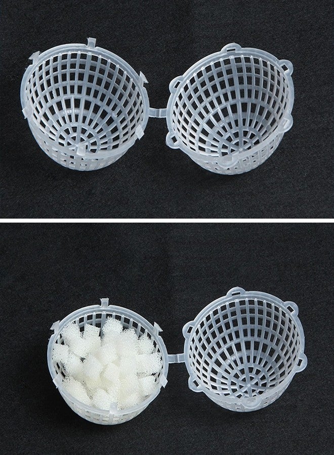 UtySty 10 Pack Aquarium Filter Media Holder Container Cage Floating Ball Box for Ceramic Bio Balls Biological Material Remover Fish Tank Sphere Bio Media Rings Activated Carbon Pellets Blocks - Image 5