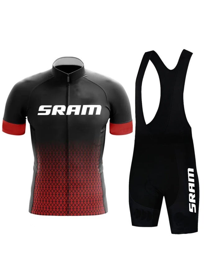 Sran Tour De France Bicycle Short Sleeve Suit Sweat-wicking Moisture-wicking Bike Riding Clothing