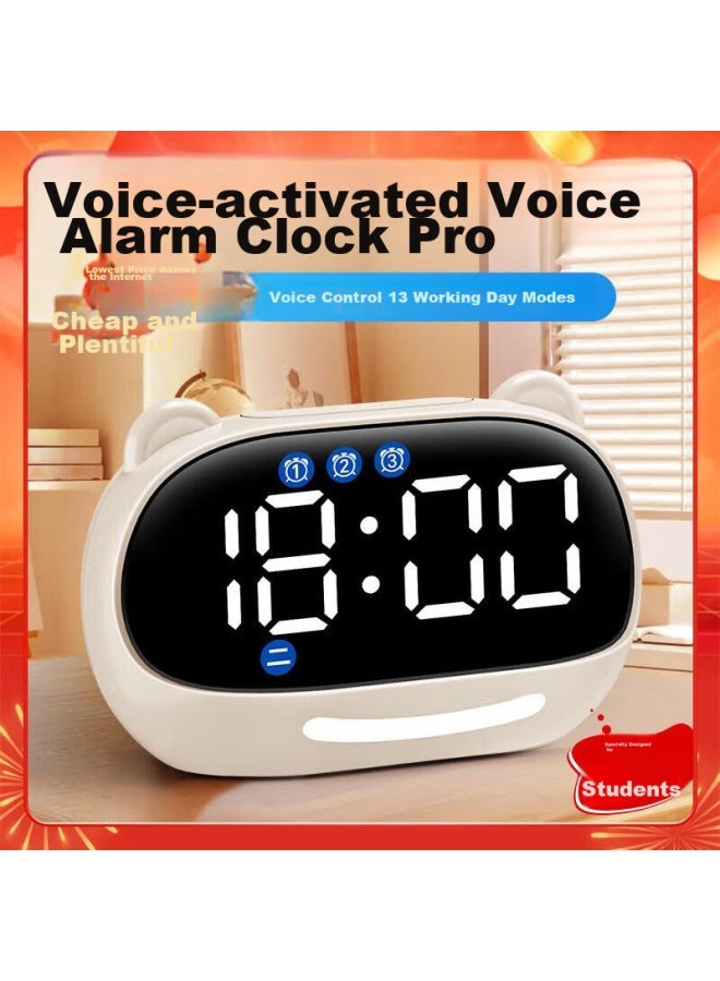 Qt-timer Timer Alarm Clock For Students, Wake-up Aid, Voice-controlled Electronic Clock, Children's Smart Alarm, Time Management Device, Timer - Image 1