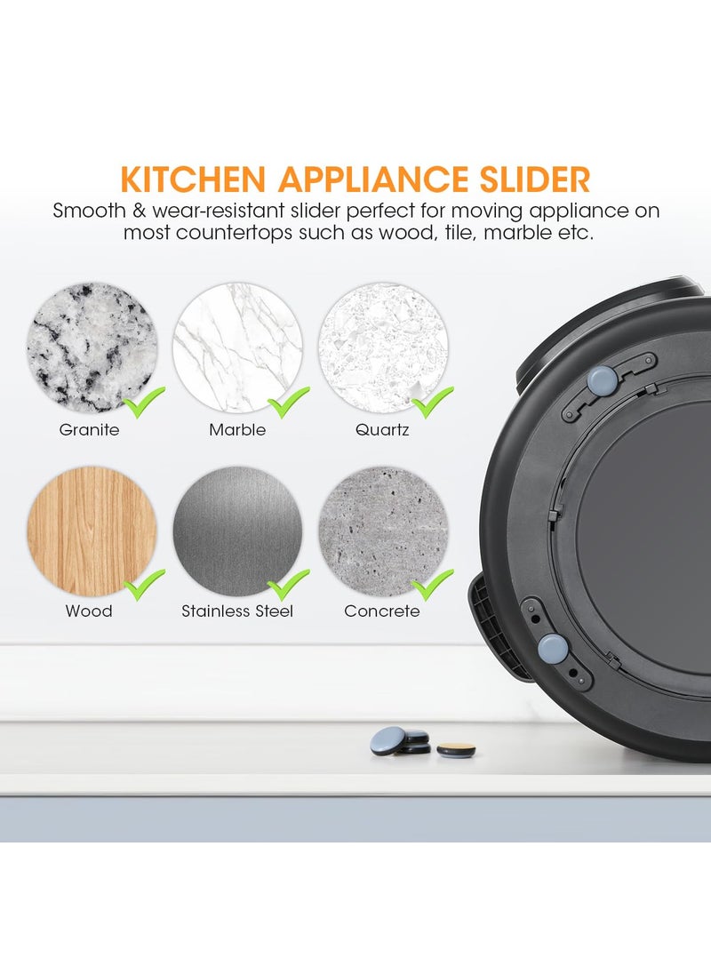 AIEVE Aieve Appliance Sliders, 8 Pcs Small Appliance Slider for Countertop, Self Adhesive Kitchen Rollers Caster Wheels for Stand Mixers, Coffee Makers, Blenders, Air Fryers  - Image 2