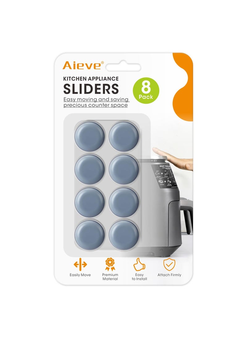 AIEVE Aieve Appliance Sliders, 8 Pcs Small Appliance Slider for Countertop, Self Adhesive Kitchen Rollers Caster Wheels for Stand Mixers, Coffee Makers, Blenders, Air Fryers  - Image 1