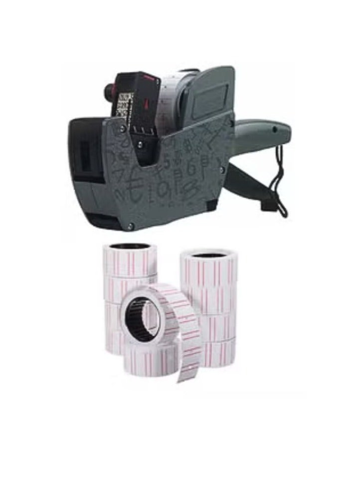 Deli ماكينة طباعة الأسعار بسطر واحد مع عبوة من 10 لفات أسعار - Image 1