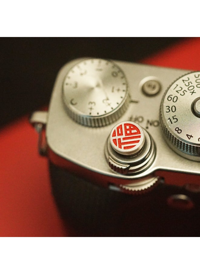 Generic - For Fuji X100vi/XT5/30 Second Generation 20 Shutter Button XT4 Nikon ZF Leica Q3 Shutter Key Cap-Color:Red Music Shutter With Thread - Image 1