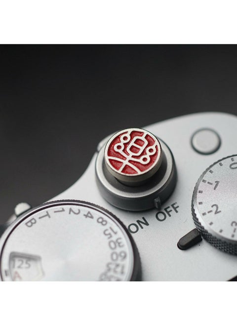 For Fuji X100vi/XT5/30 Second Generation 20 Shutter Button XT4 Nikon ZF Leica Q3 Shutter Key Cap-Color:Red Music Shutter With Thread