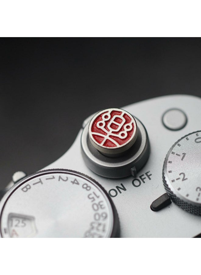 Generic - For Fuji X100vi/XT5/30 Second Generation 20 Shutter Button XT4 Nikon ZF Leica Q3 Shutter Key Cap-Color:Red Music Shutter With Thread - Image 1