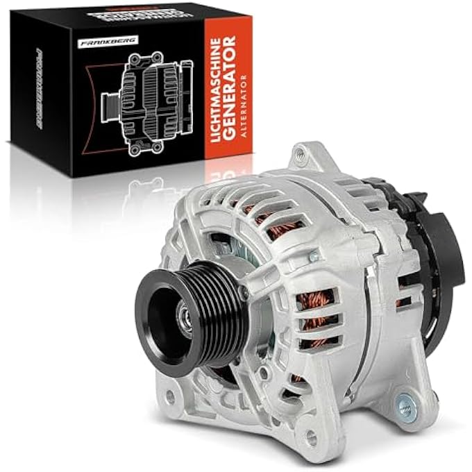 Frankberg Alternator Generator with Pulley Compatible with Clio III BR0/1 CR0/1 1.2L 2.0L 2005-2014 Clio III Box/Hatchback SB SR 1.2L 2005-2014 Replace# 0124425107 - Image 1