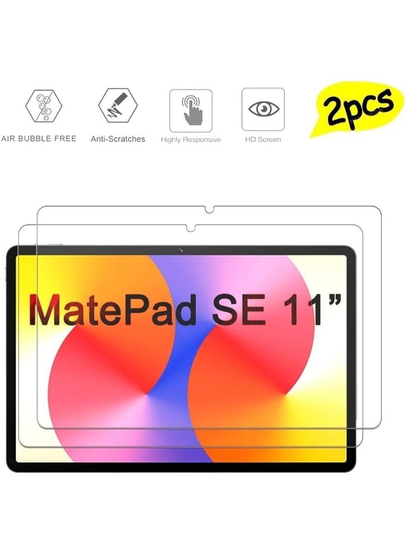 9H Hardness Screen Protector for Huawei MatePad SE 11-inch, HD Clear, Easy to Install, Scratch-Resistant and Bubble-Free, Made of Tempered Glass (2 Pieces) - Image 2