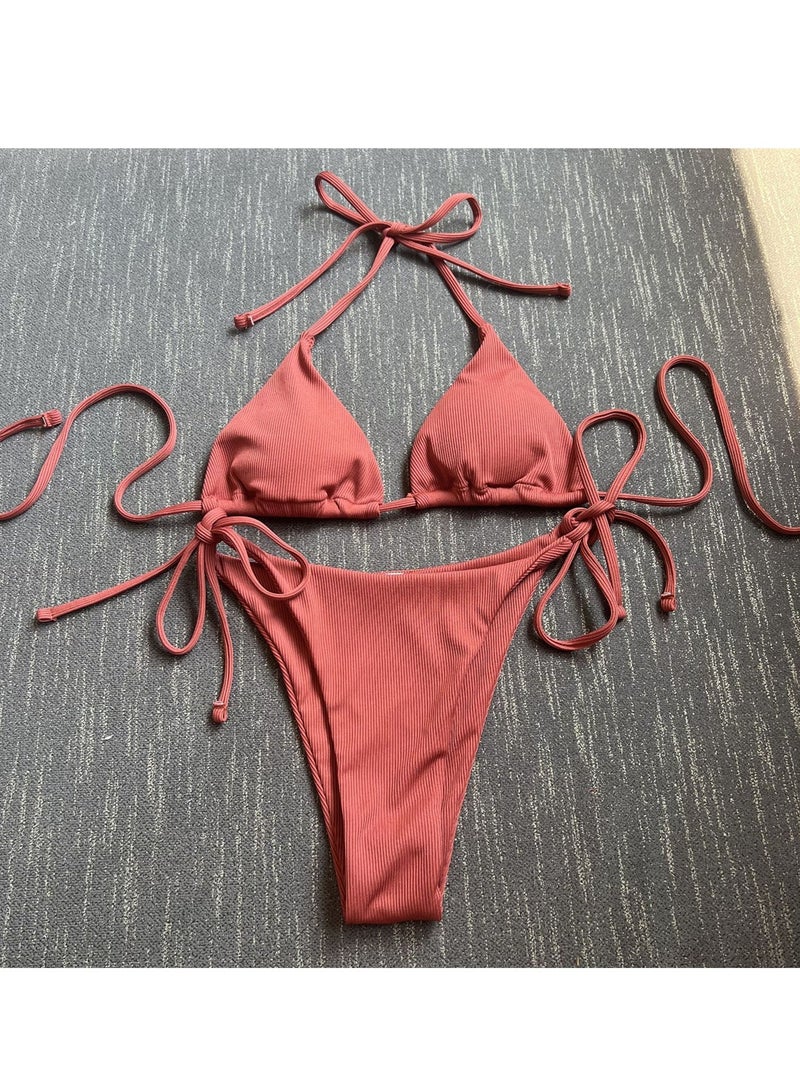 New Comfortable Swimwear Tie Bikini Swim Set  - Image 3
