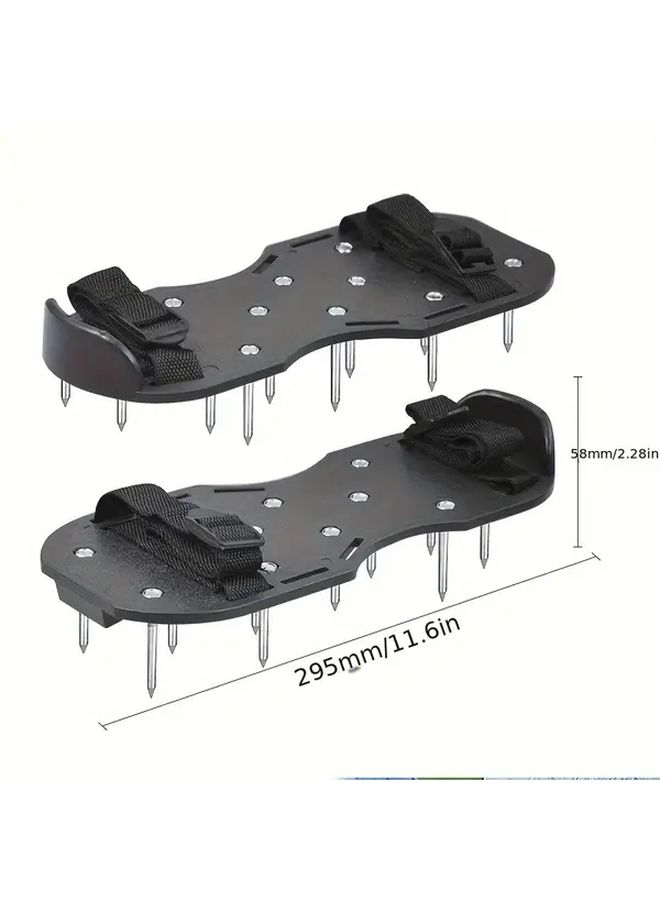 Model 1040A Turf Spikes Black Garden Aerator Shoes Durable Plastic Iron Spikes Soil Loosening - Image 3