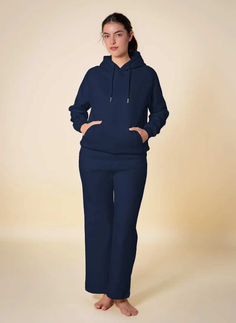 SHAPES TEXTURED COMFORT HOODIE SET