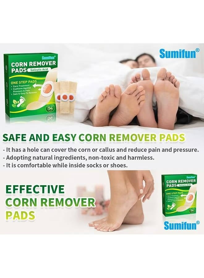 Sumifun 54 Pcs Foot Corn Removal Plaster,Natural Ingredients,Foot Care Expert,Calluses Plantar Treatment,Relief Pain From Calluses, Corns, Blisters, Heel Frictions - Image 3