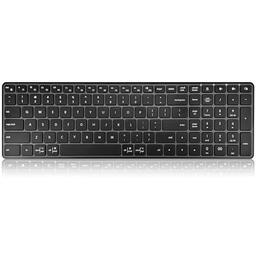 Bnnwa Wireless Bluetooth Keyboard, 3-Device Free Switching (2.4G+BT), Ultra-Slim Compact Wireless Keyboard Quiet Typing for PC/Laptop/Smart TV/Phone,12 Multimedia Keys - Image 1