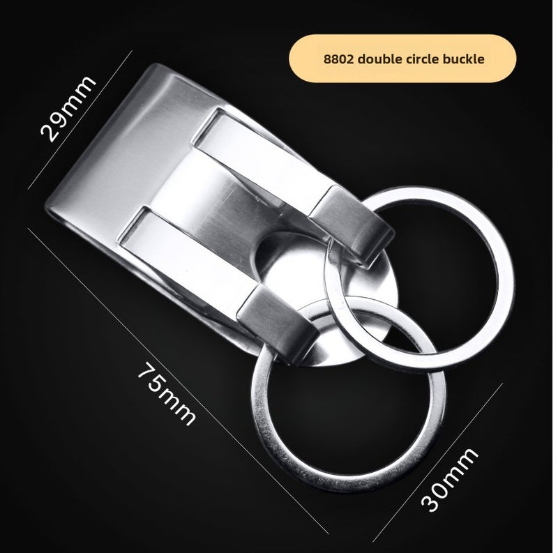 Generic Metal Keychain Double Ring Mens Belt Hook 8802 belt buckle [double ring]] 