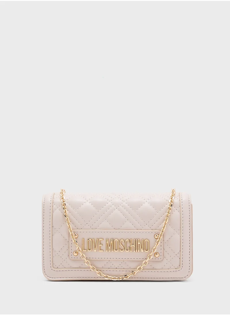 لوف موسكينو Quilted Flap Over Crossbody