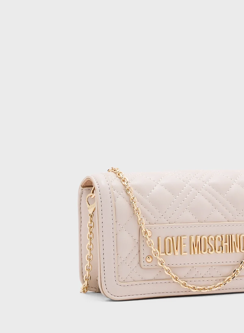 Love Moschino Quilted Flap Over Crossbody