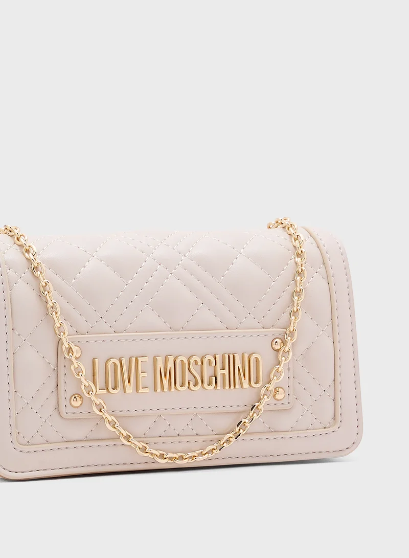 Love Moschino Quilted Flap Over Crossbody