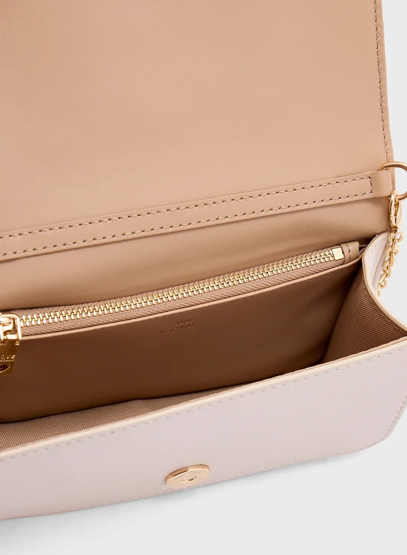 Love Moschino Quilted Flap Over Crossbody