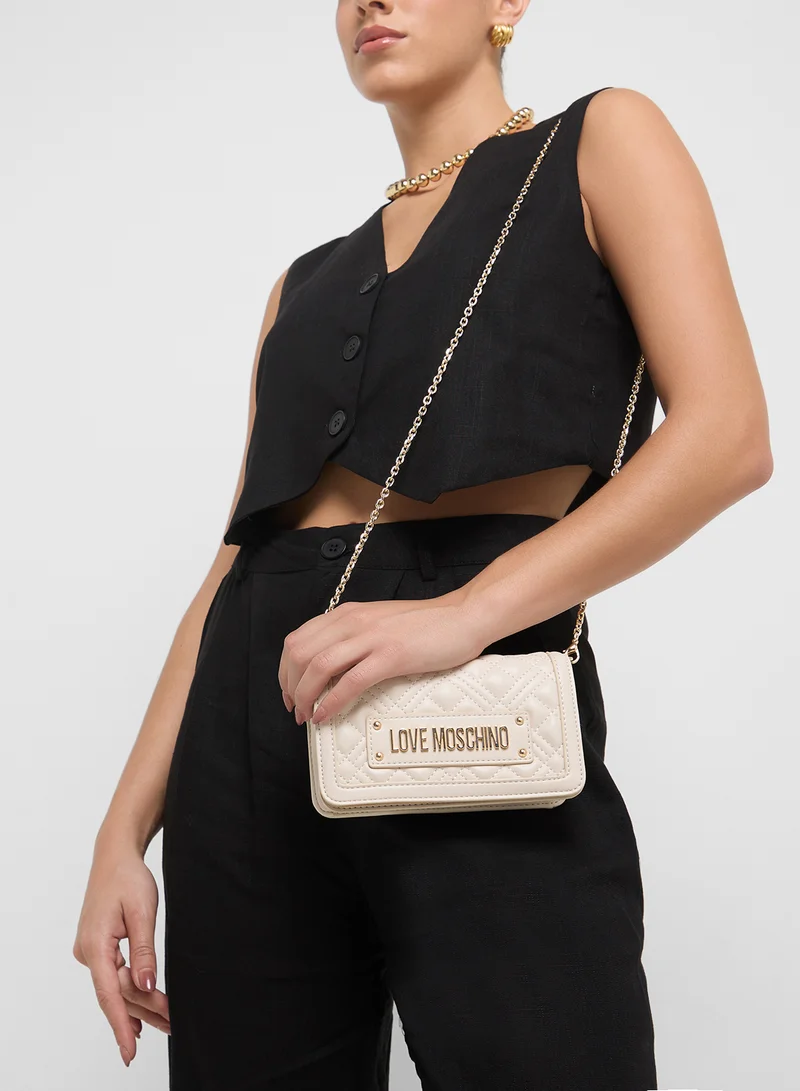Love Moschino Quilted Flap Over Crossbody