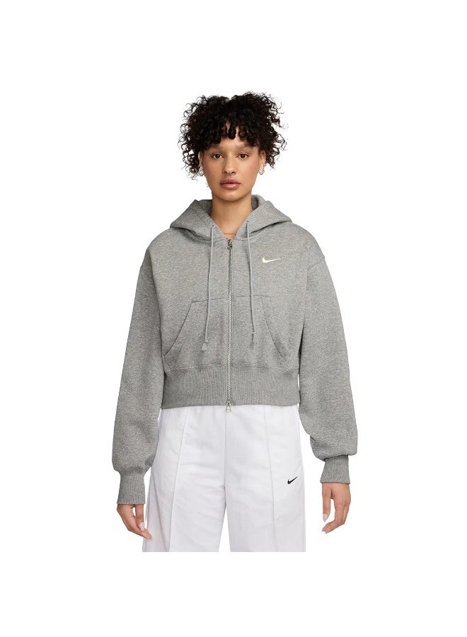 Nike Women’s Nike Sportswear Phoenix Fleece Crop Full-Zip Hoodie - Image 1