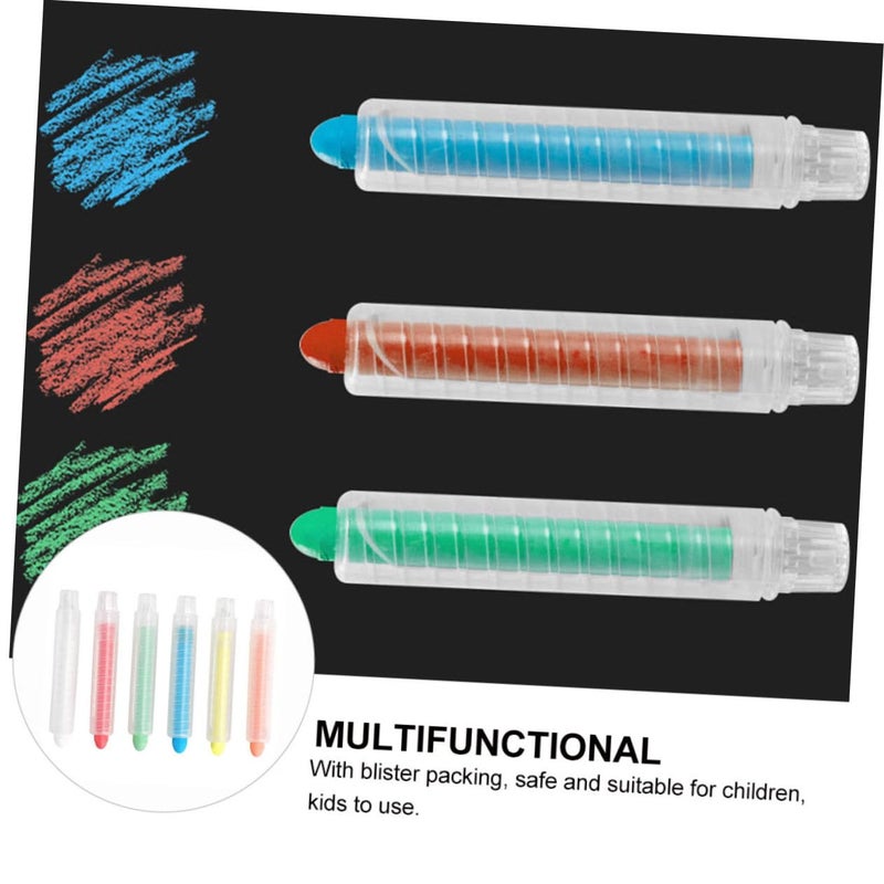 6pcs Water Soluble Chalk Dust Safe Non Toxic for Kids Chalkboard Writing Drawing - Image 4