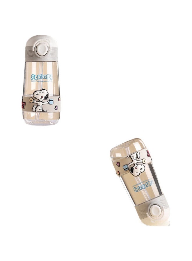 Snoopy Straw Cup For Children, Summer Style, For Boys And Girls, Students, High-Quality Cup, Suitable For New Mothers And Pregnant Women, Heat-Resistant Water Bottle, 500Ml - Image 1