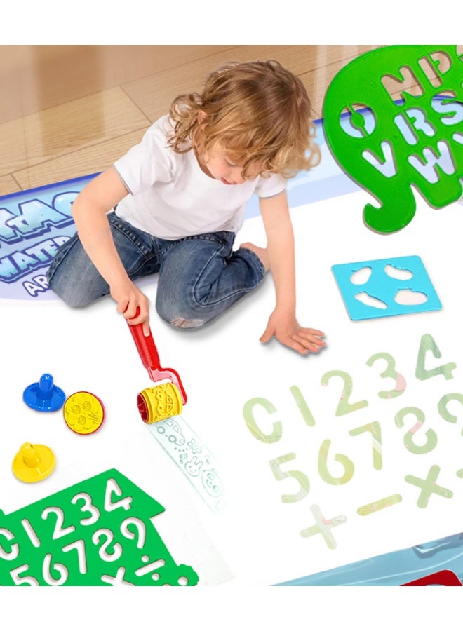 HALAMODO Toddlers Toys Water Doodle Mat - Kids Painting Writing Color Doodle Drawing Mat Toy Bring Magic Pens Educational Toys for Age 2 3 4 5 6 7 Year Old Girls Boys Age Toddler Gift ﻿ - Image 5