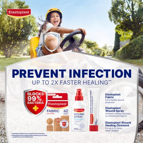 Elastoplast Extra Flexible Fabric Plaster Strips (40 Pieces) - Breathable, Large Plasters - Image 3