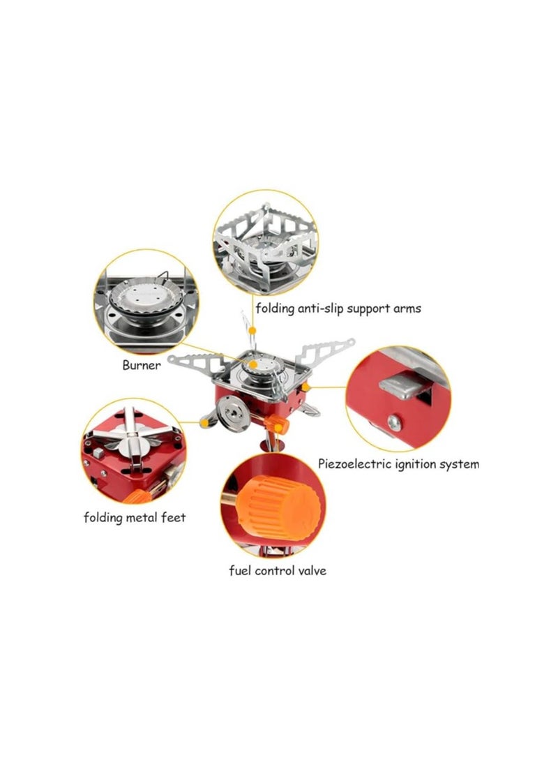 Generic Sulfar Portable Camping Gas Stove - Lightweight Backpack Butane Burner - 2800W High Power with Convenient Piezo Ignition, Foldable - for Hiking Outdoor  - Image 3