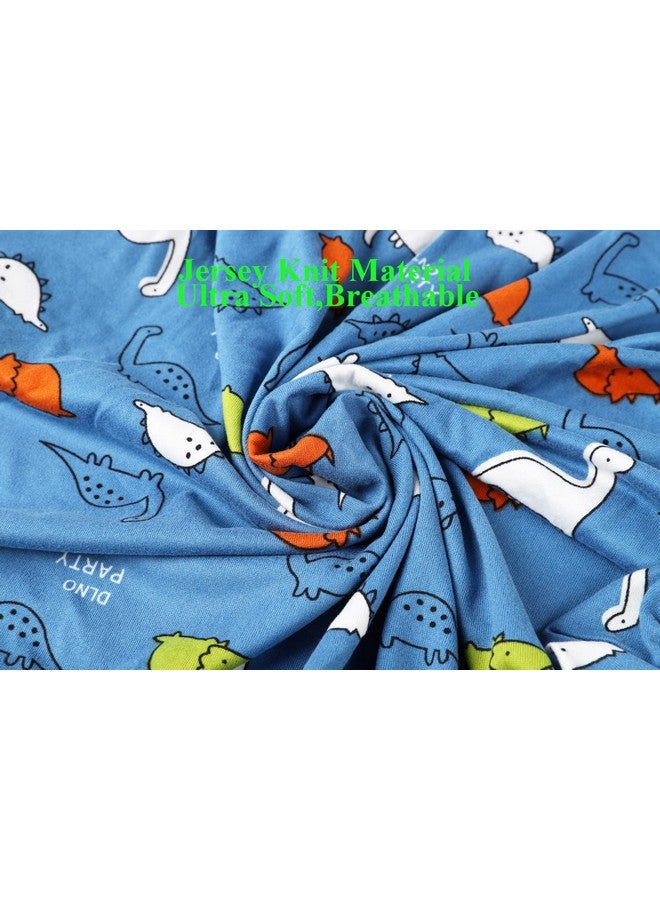 Knlpruhk Dinosaur Pack n Play Stretchy Fitted Playard Sheet Set 2 Pack Jersey Knit Ultra Soft Portable Mini Crib Sheets for Baby Boy Girl Elephant Giraffe Frogs by Knlpruhk - Image 3