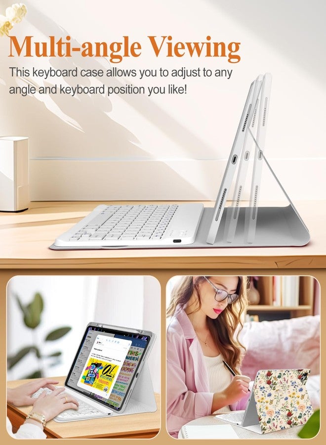 Wazzasoft for iPad Air 13 inch Case 2024 M2, for iPad Pro 12.9'' Case with Keyboard Pencil Holder Folio Tablet Cover Women Girls Cute Kawaii Strawberry for Apple Air 11, Pro 12.9 - Image 5