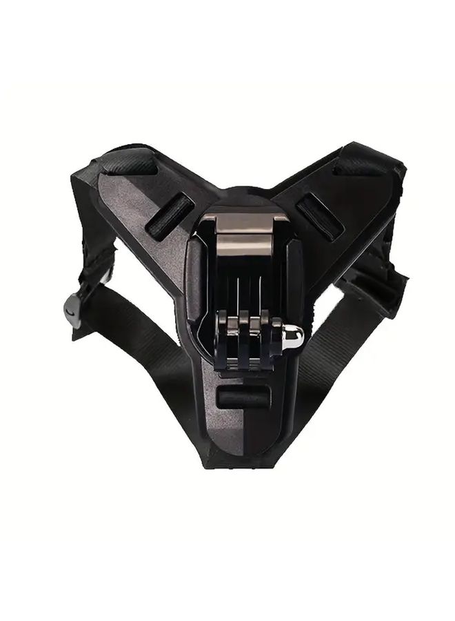 Adjustable Motorcycle Helmet Chin Mount Black For Action Cameras - Image 1