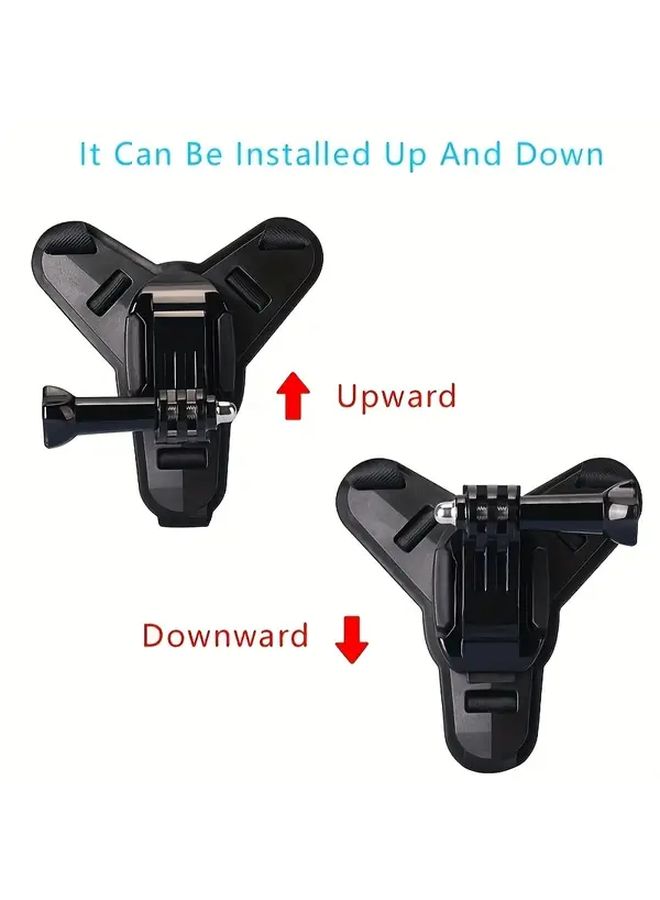 Adjustable Motorcycle Helmet Chin Mount Black For Action Cameras - Image 4