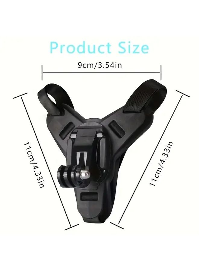 Adjustable Motorcycle Helmet Chin Mount Black For Action Cameras - Image 3