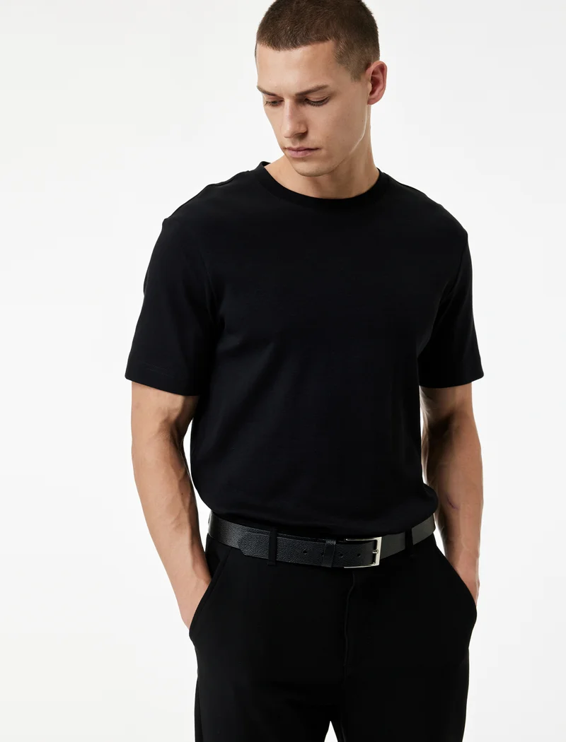 كوتون Crew Neck T-Shirt