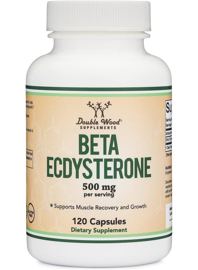Double Wood Supplements Beta Ecdysterone Supplement - 500mg Per Serving (120 Capsules, 60 Servings) Powerful Plant Anabolic to Support Men's Health (Non-GMO and Gluten Free) by Double Wood - Image 4